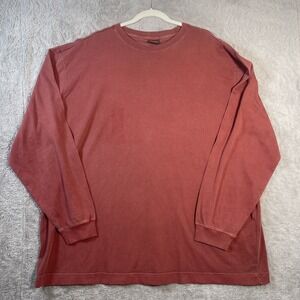Woolrich Crew Neck Long Sleeve T‎ Shirt Rust Red Men 2XL XXL Chore  Outdoor READ